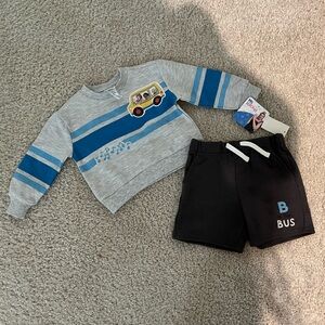 Ms. Rachel Gray and Blue Toddler Set